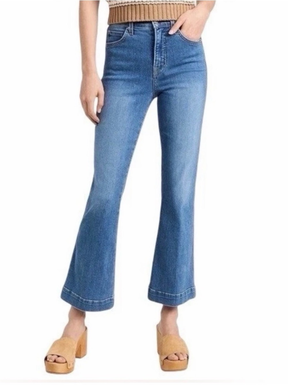 Veronica Beard Carson Ankle Flare High Rise in Tide Down Jeans size 26